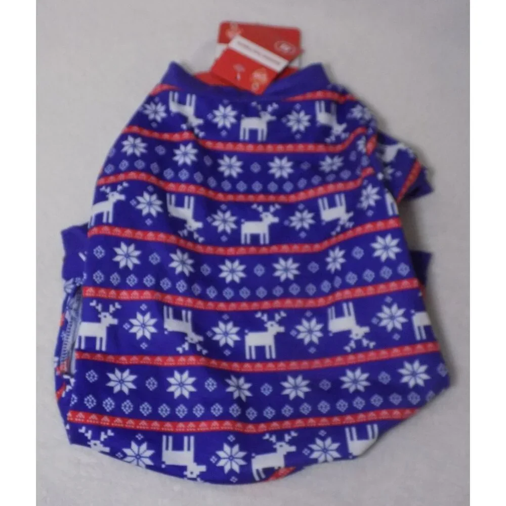 Pet Central Reindeer Print Dog Pajama - Size Medium - New With Tags - Picture 1 of 6